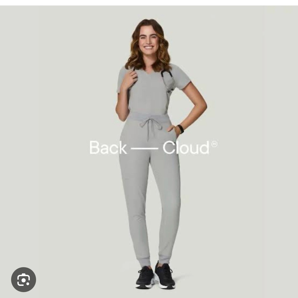 Back Cloud® Women's Light Gray Jogger Scrub Pants